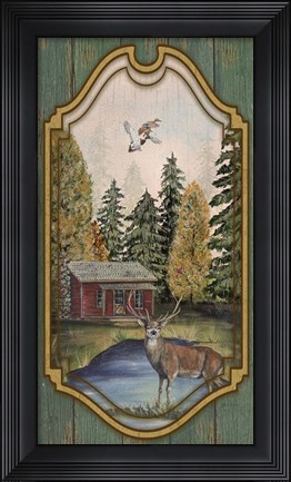 Framed Wilderness Lodge-B2 Print