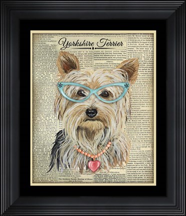 Framed Yorkshire Terrier Print
