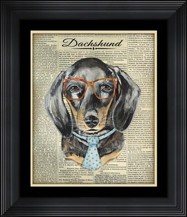 Framed Dachshund Print