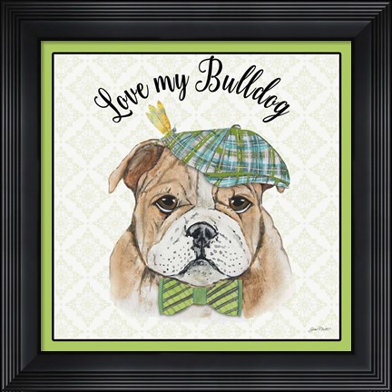 Framed Bulldog Print