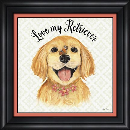 Framed Golden Retriever Print