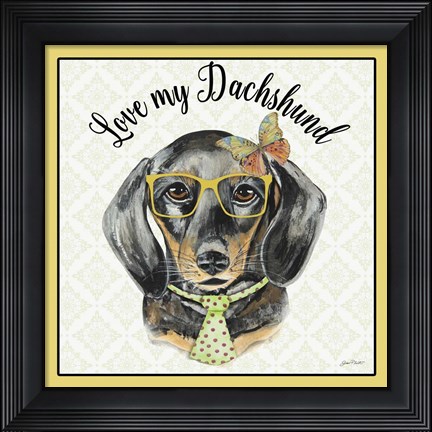 Framed Dachshund Print