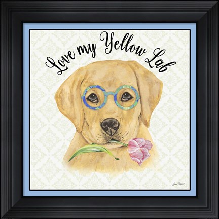 Framed Yellow Lab Print