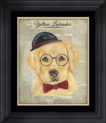 Framed Yellow Labrador Print