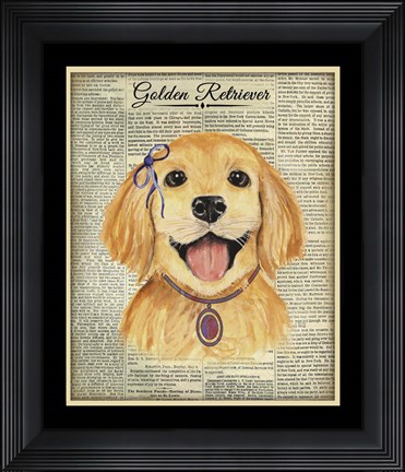 Framed Golden Retriever Print