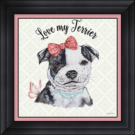 Framed Staffordshire Terrier Print