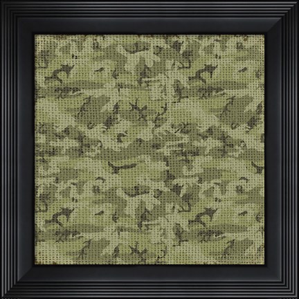 Framed Bear Crossing Camouflage Print