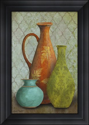 Framed Still Life Vases Print