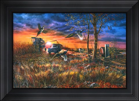 Framed Harvest Ringnecks Print