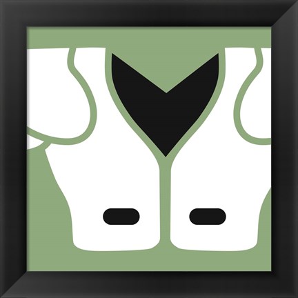 Framed Football Close-ups - Shoulder Pads Print