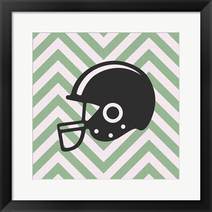 Framed Eat Sleep Play Football - Green Part III Print