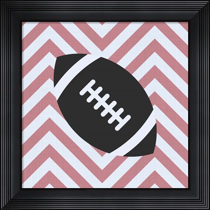 Framed Eat Sleep Play Football - Pink Part I Print