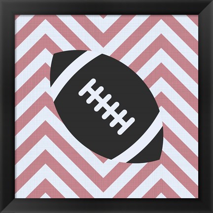 Framed Eat Sleep Play Football - Pink Part I Print