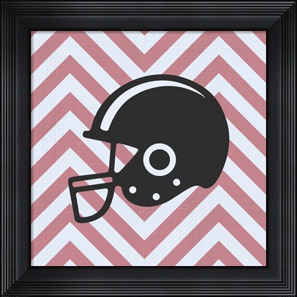 Framed Eat Sleep Play Football - Pink Part III Print