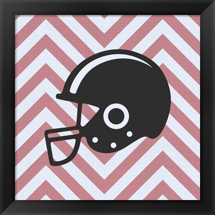 Framed Eat Sleep Play Football - Pink Part III Print