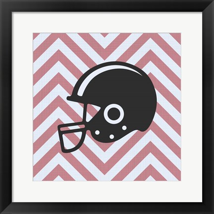 Framed Eat Sleep Play Football - Pink Part III Print