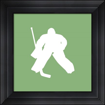 Framed Hockey Player Silhouette - Part II Print