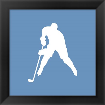 Framed Hockey Player Silhouette - Part III Print