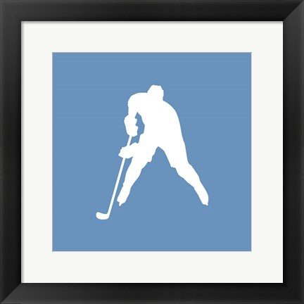 Framed Hockey Player Silhouette - Part III Print