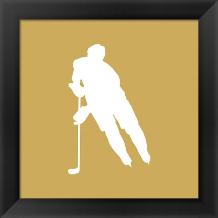 Framed Hockey Player Silhouette - Part IV Print