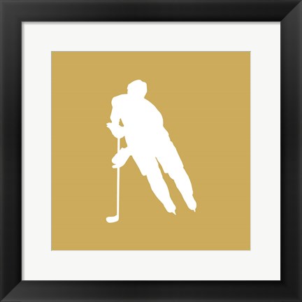 Framed Hockey Player Silhouette - Part IV Print