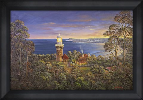 Framed Barrenjoey Light A Print