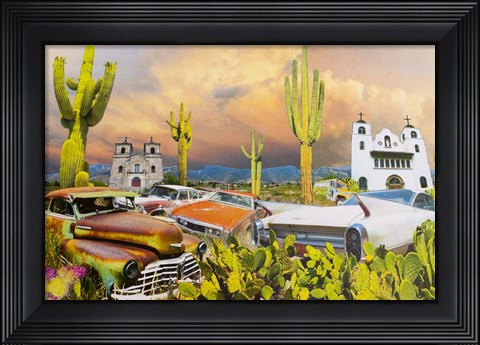 Framed Going to Two Churches Print