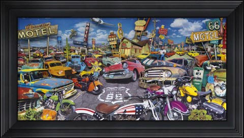 Framed Bikes &amp; Cars Print