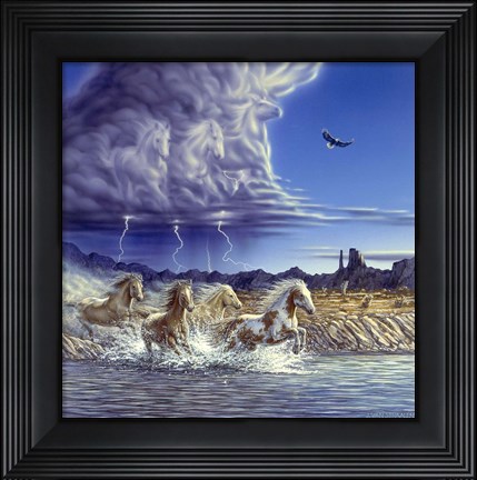 Framed Thundering Hooves Print
