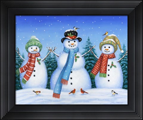 Framed Snowman II Print