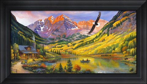 Framed Rocky Mountain Retreat Print