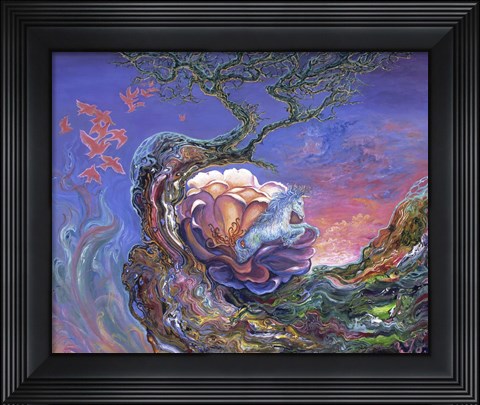 Framed Birth Of A Unicorn Print