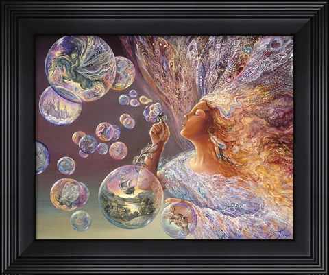 Framed Bubble Flower Print