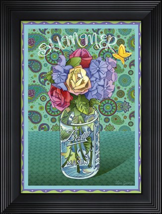 Framed Summer Ball - Jar pattern Print