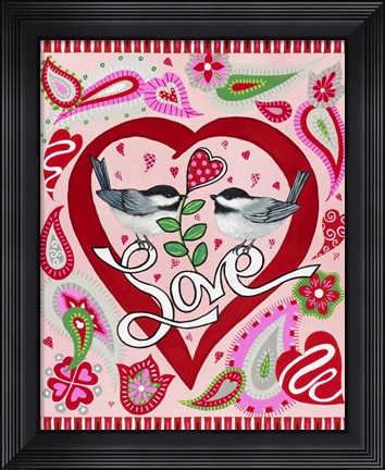 Framed Love Birds Print