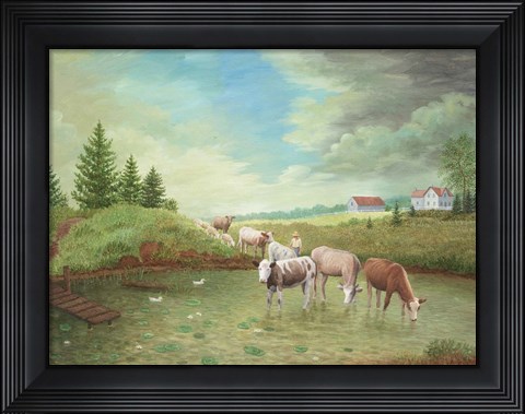 Framed Summertime on the Farm Print