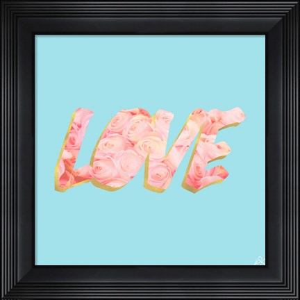 Framed Love in Roses Print