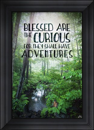 Framed Blessed are the Curious Print