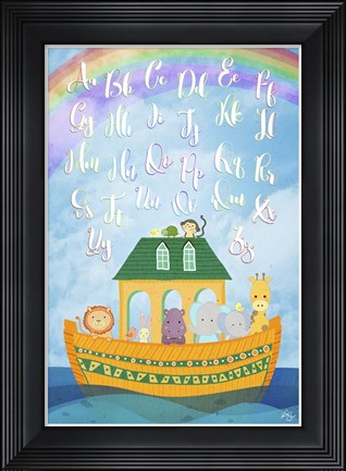 Framed Alphabet Ark Print