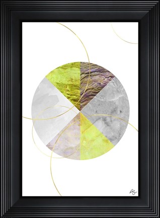Framed Earth Texture Circles Print