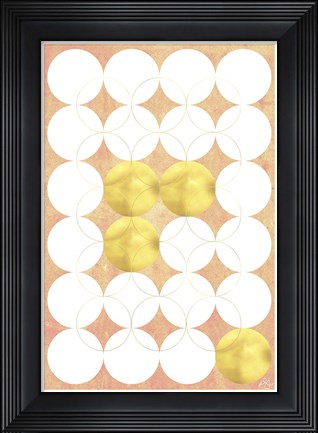 Framed Gold Circles Print