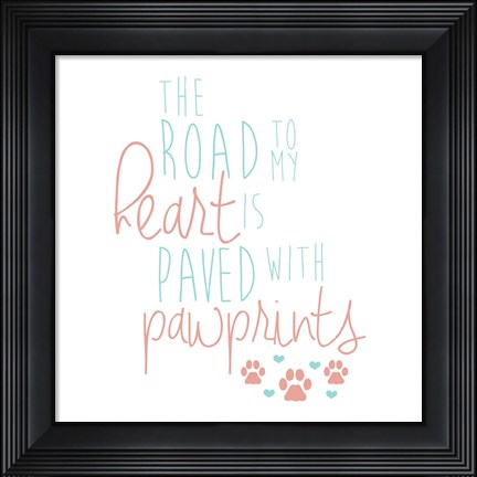 Framed Paved With Pawprints Print