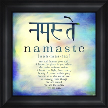 Framed Namaste Print