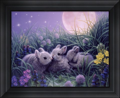 Framed Moon Babies Print
