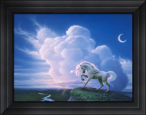 Framed Rainbow Unicorn Print