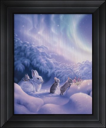 Framed Snuggle Bunnies Print