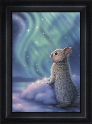Framed Aurora Bunny Print
