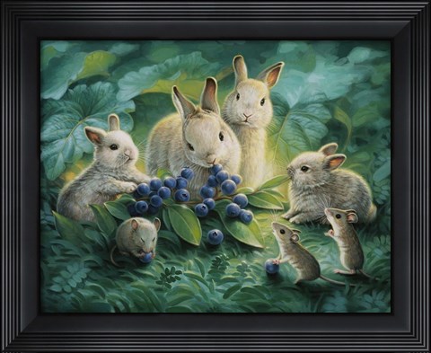 Framed Blueberry Lunch Print