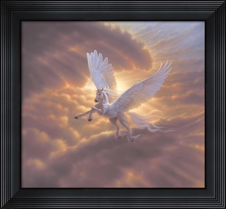 Framed Pegasus, Spirit Of The Sky 2 Print