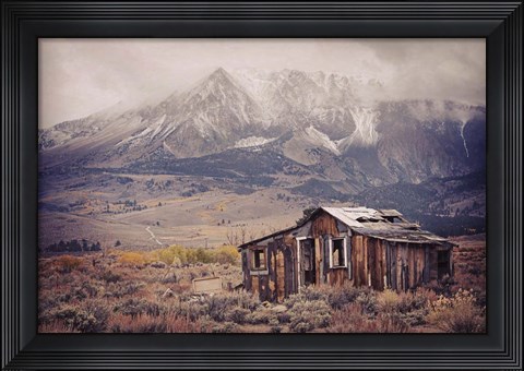 Framed Mountain Cabin Print